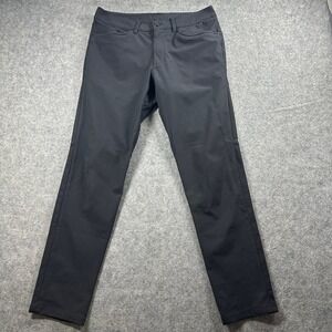 Lululemon ABC Pant Slim Mens 32 Black Warpstreme Technical Commuter Trousers